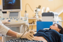 young woman receives ultrasound