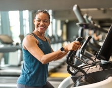 Woman exercising at the gym